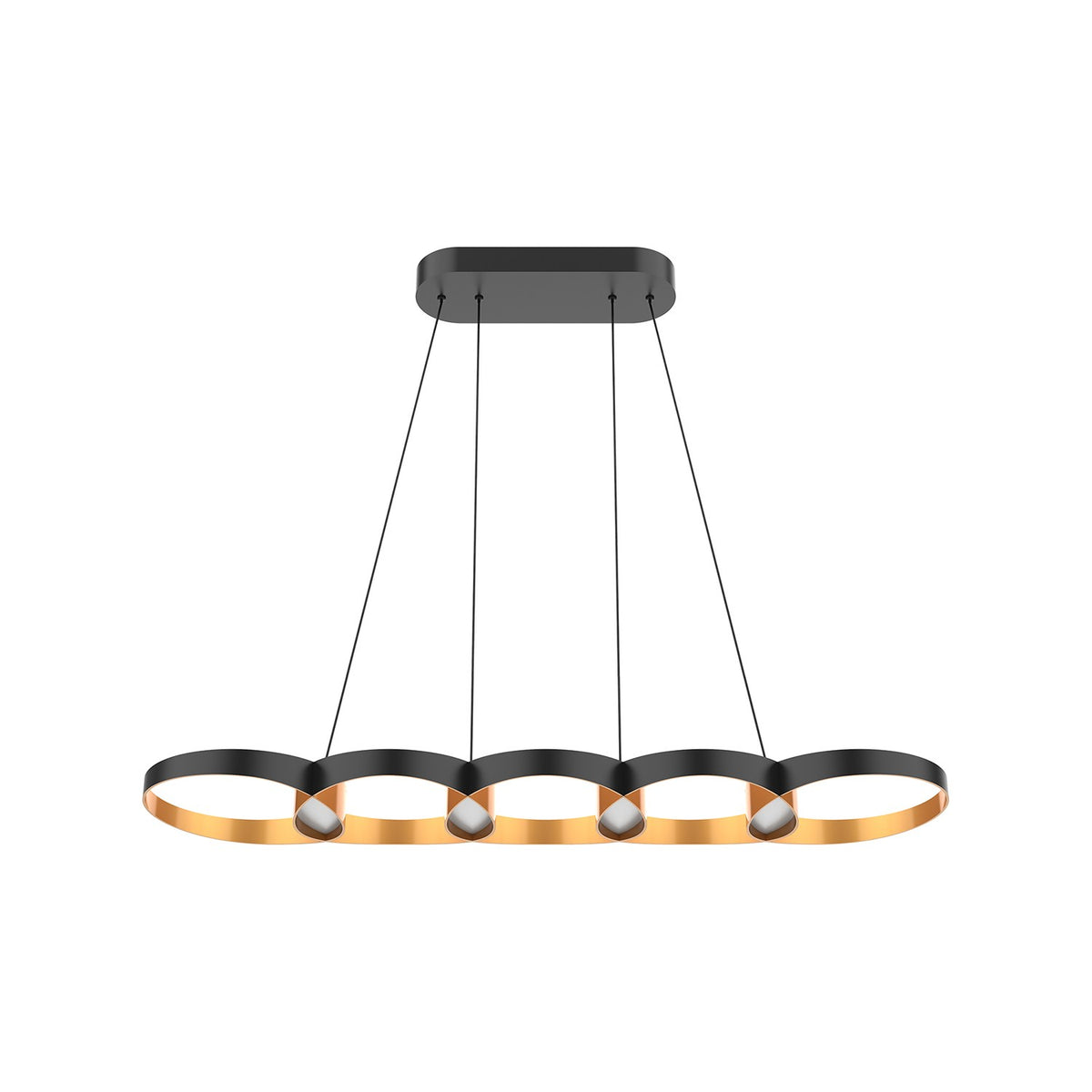 Kuzco Lighting - LP90838-BK/GD-UNV - LED Linear Pendant - Maestro - Black/Gold