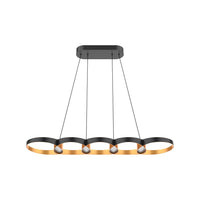 Kuzco Lighting - LP90838-BK/GD-UNV - LED Linear Pendant - Maestro - Black/Gold