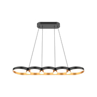 Kuzco Lighting - LP90838-BK/GD-UNV - LED Linear Pendant - Maestro - Black/Gold