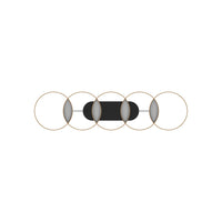 Kuzco Lighting - LP90838-BK/GD-UNV - LED Linear Pendant - Maestro - Black/Gold