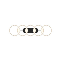 Kuzco Lighting - LP90838-BK/GD-UNV - LED Linear Pendant - Maestro - Black/Gold
