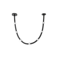 Kuzco Lighting - PD39307-BK/OP-UNV - LED Pendant - Corda - Black/Opal Glass