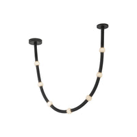 Kuzco Lighting - PD39307-BK/OP-UNV - LED Pendant - Corda - Black/Opal Glass