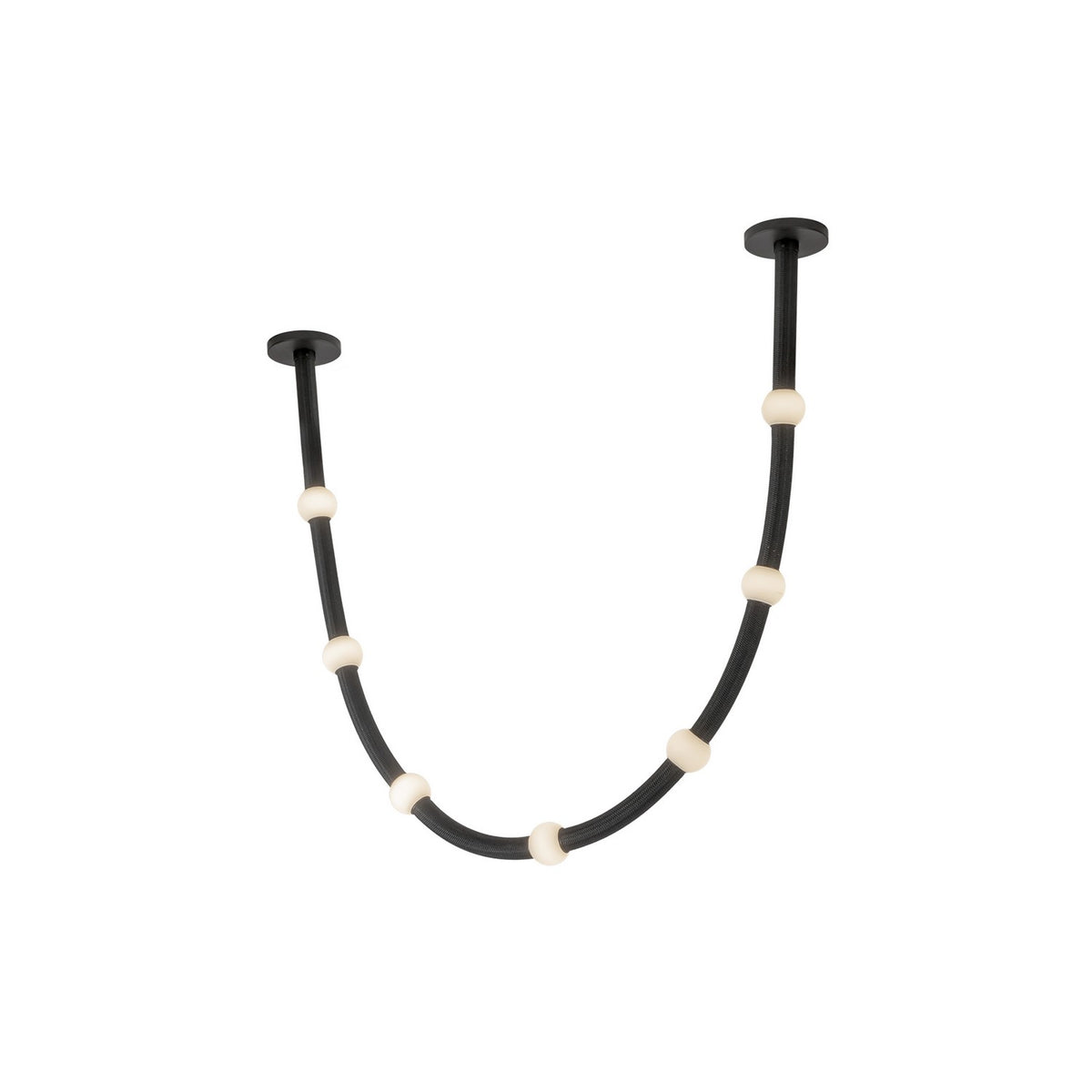 Kuzco Lighting - PD39307-BK/OP-UNV-RT - LED Pendant - Corda - Black/Opal Glass