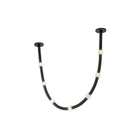 Kuzco Lighting - PD39307-BK/OP-UNV-RT - LED Pendant - Corda - Black/Opal Glass