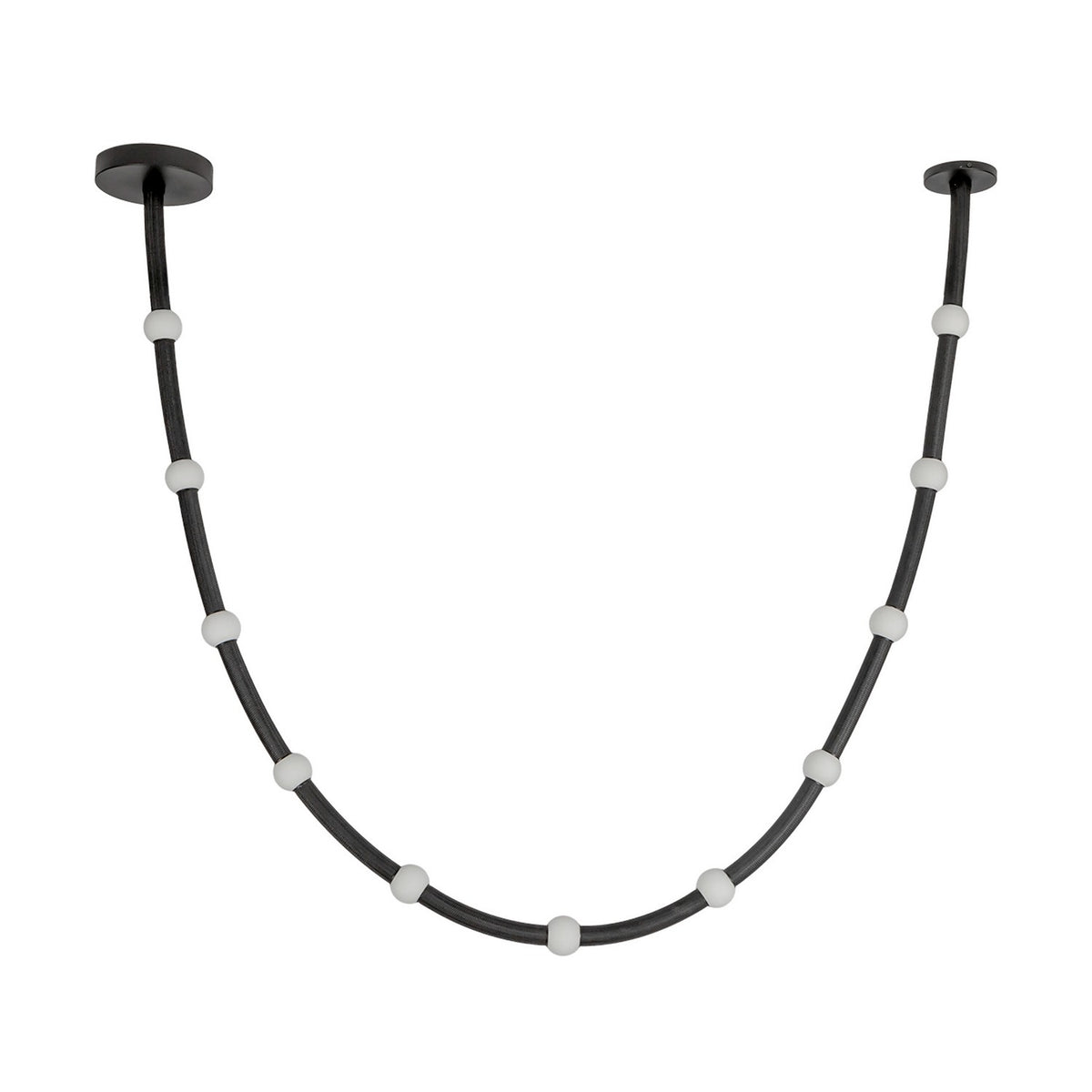 Kuzco Lighting - PD39310-BK/OP-UNV-010 - LED Pendant - Corda - Black/Opal Glass