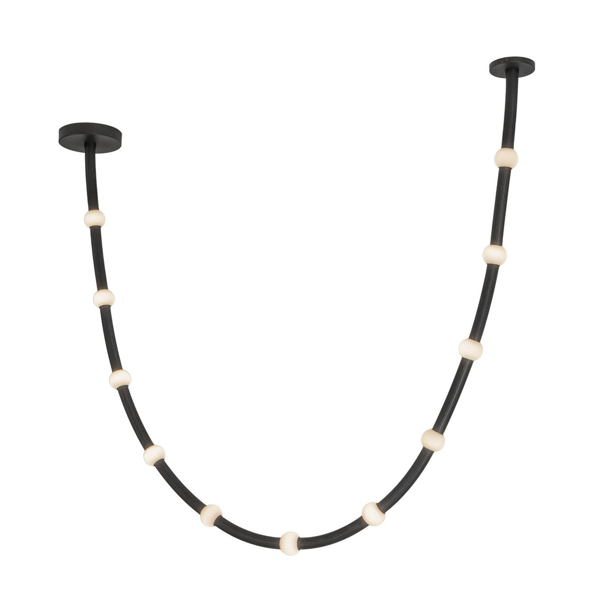 Kuzco Lighting - PD39310-BK/OP-UNV-010 - LED Pendant - Corda - Black/Opal Glass