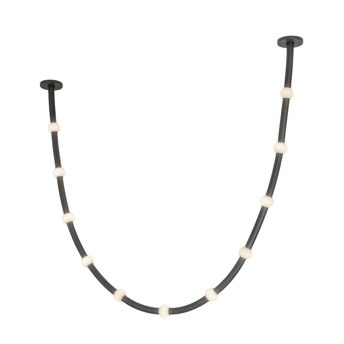 Kuzco Lighting - PD39310-BK/OP-UNV-010-RT - LED Pendant - Corda - Black/Opal Glass
