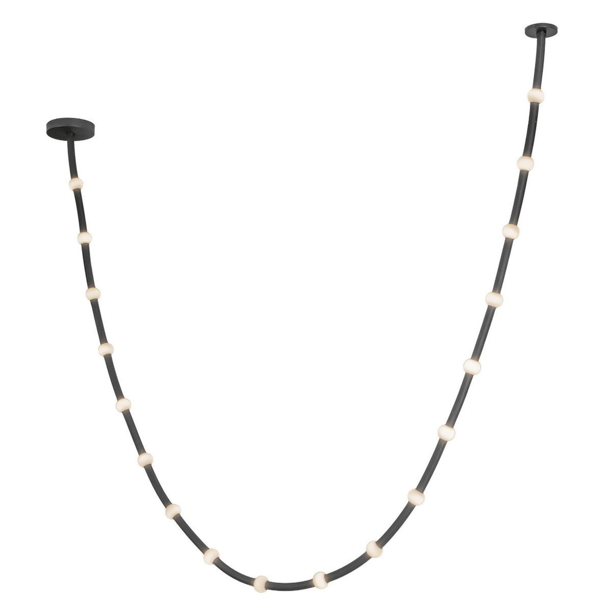 Kuzco Lighting - PD39317-BK/OP-UNV-010 - LED Pendant - Corda - Black/Opal Glass