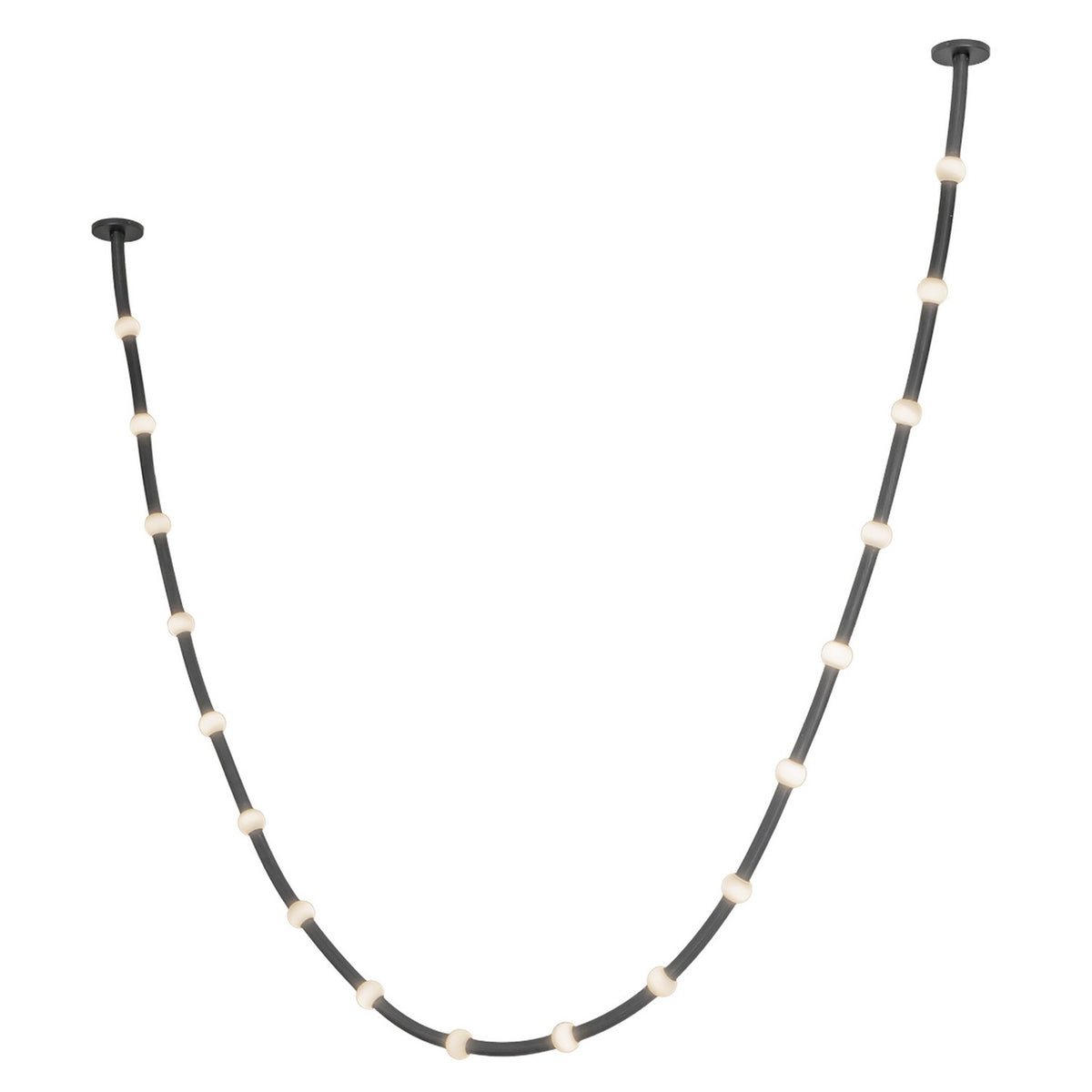 Kuzco Lighting - PD39317-BK/OP-UNV-010-RT - LED Pendant - Corda - Black/Opal Glass