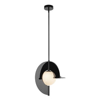 Kuzco Lighting - PD65116-GBK/OP-UNV - LED Pendant - Scorpio - Glossy Black/Opal Glass