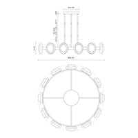 Alora - CH320050UB-UNV - LED Chandelier - Alonso - Urban Bronze