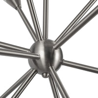 Alora - CH462039BNGR - 12 Light Chandelier - Cosmo - Brushed Nickel/Glossy Ribbed Opal Glass