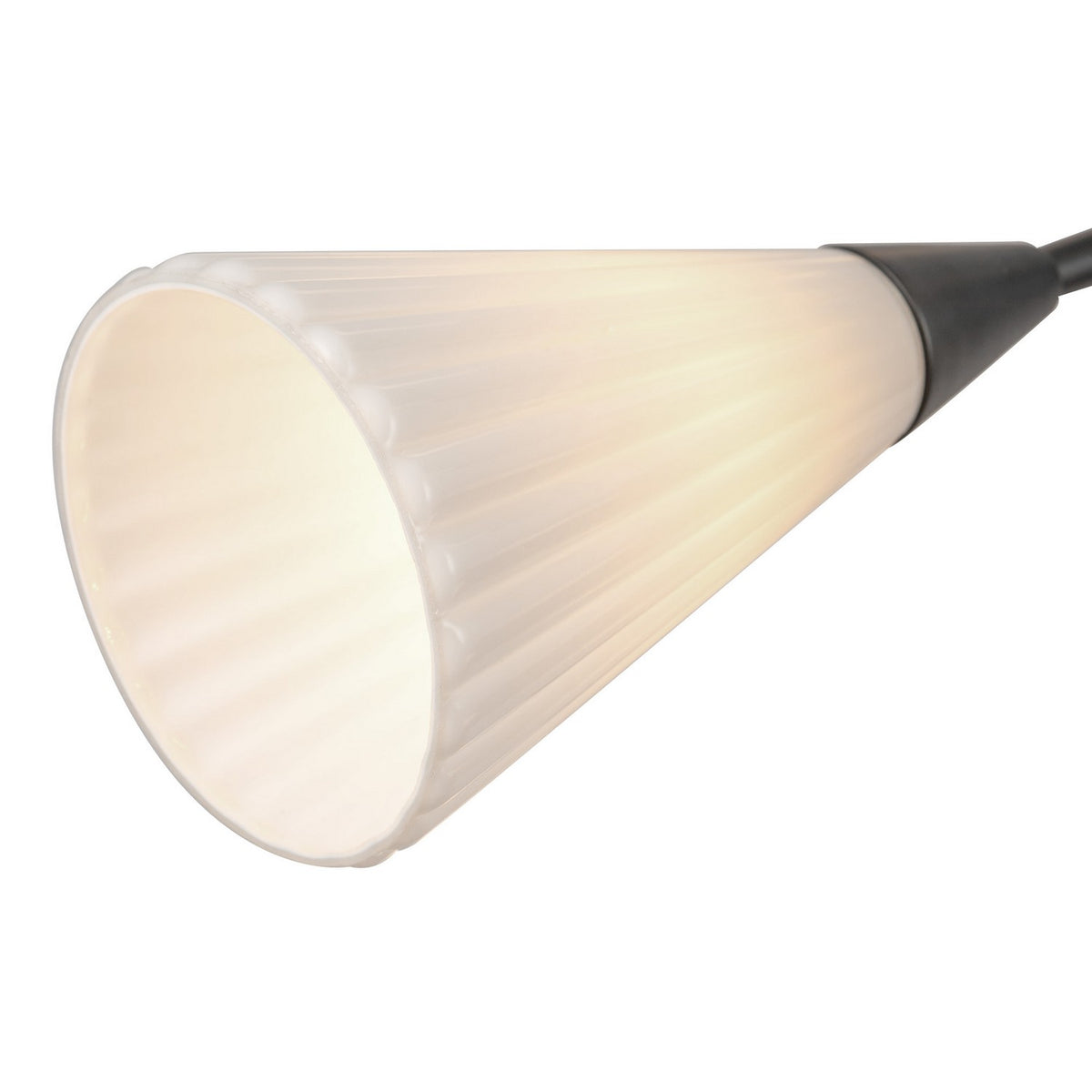 Alora - CH462039MBGR - 12 Light Chandelier - Cosmo - Matte Black/Glossy Ribbed Opal Glass