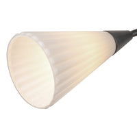 Alora - CH462039MBGR - 12 Light Chandelier - Cosmo - Matte Black/Glossy Ribbed Opal Glass