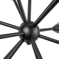 Alora - CH462039MBGR - 12 Light Chandelier - Cosmo - Matte Black/Glossy Ribbed Opal Glass
