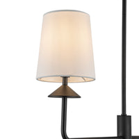 Alora - CH497445MBWL - Four Light Chandelier - Bridgette - Matte Black/White Linen