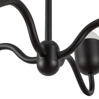 Alora - CH558427MBOP - Four Light Chandelier - Effie - Matte Black/Opal Glass
