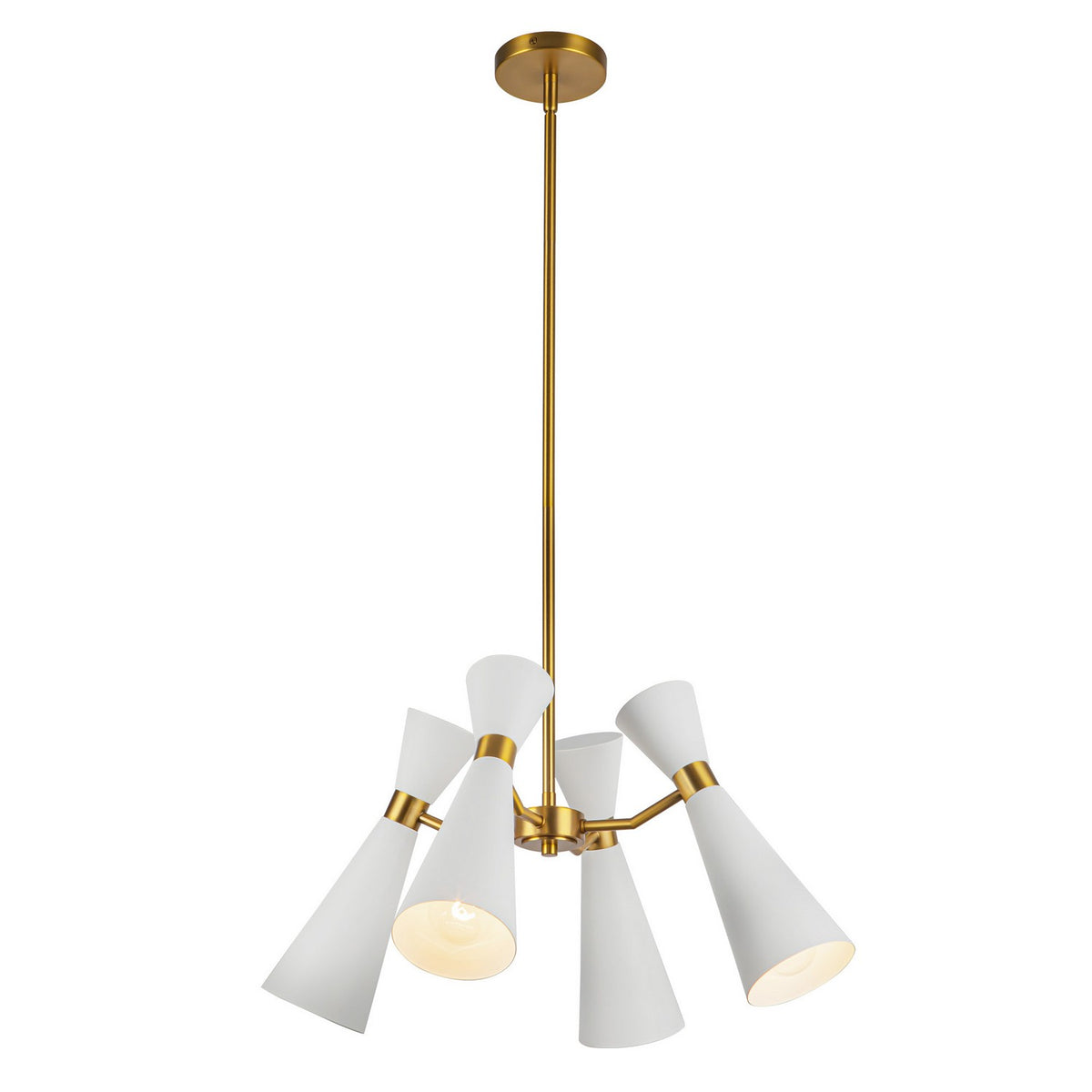 Alora - CH574424WHAG - Four Light Chandelier - Blake - White/Aged Gold