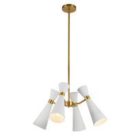 Alora - CH574424WHAG - Four Light Chandelier - Blake - White/Aged Gold