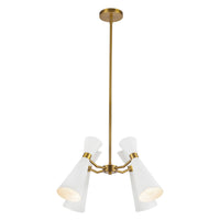 Alora - CH574424WHAG - Four Light Chandelier - Blake - White/Aged Gold