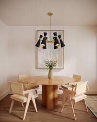 Alora - CH574632MBAG - Six Light Chandelier - Blake - Matte Black/Aged Gold