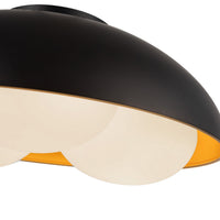 Alora - FM495316MBOP - Three Light Flush Mount - Robyn - Matte Black/Opal Glass