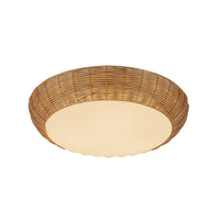 Alora - FM511217RA - Three Light Flush Mount - Merida - Rattan