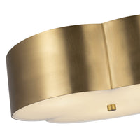 Alora - FM566314BG - Three Light Flush Mount - Adella - Brushed Gold