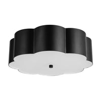 Alora - FM603314MB - Three Light Flush Mount - Blossom - Matte Black