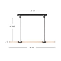 Alora - LP348148UBFR-UNV - LED Linear Pendant - Edwin - Urban Bronze/Frosted Ribbed Glass