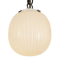 Alora - MP579707MBGR - Three Light Pendant - Cherise - Matte Black/Glossy Ribbed Opal Glass