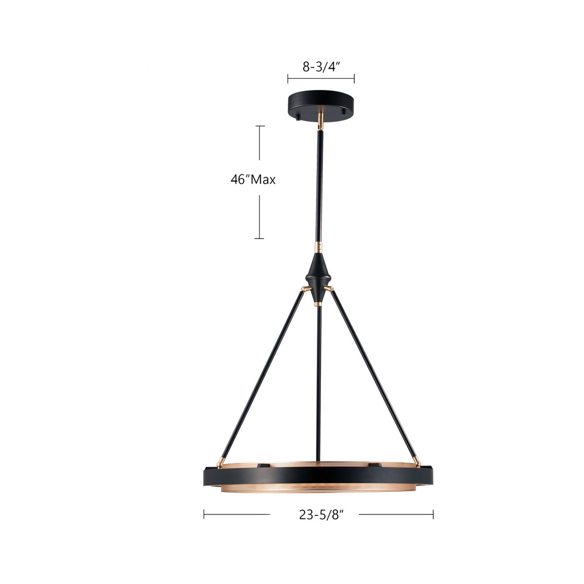 Alora - PD302724CBGS-UNV-010 - LED Pendant - Duo - Classic Black/Gold Shimmer