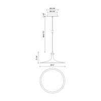 Alora - PD418012BG-UNV - LED Pendant - Issa - Brushed Gold