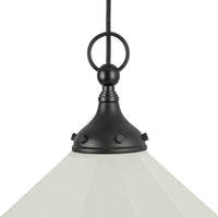 Alora - PD447120MBWL - One Light Pendant - Ellen - Matte Black/White Linen