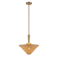 Alora - PD497016BGRA - One Light Pendant - Bridgette - Brushed Gold/Rattan