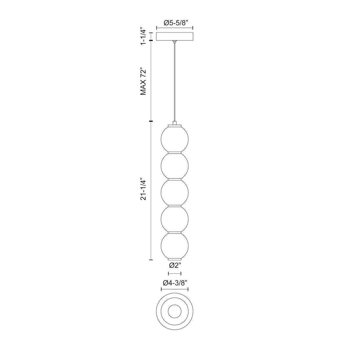 Alora - PD531515MBOP-UNV - LED Pendant - Bijou - Matte Black/Opal Matte Glass