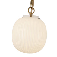 Alora - PD579107BGGR - One Light Pendant - Cherise - Brushed Gold/Glossy Ribbed Opal Glass
