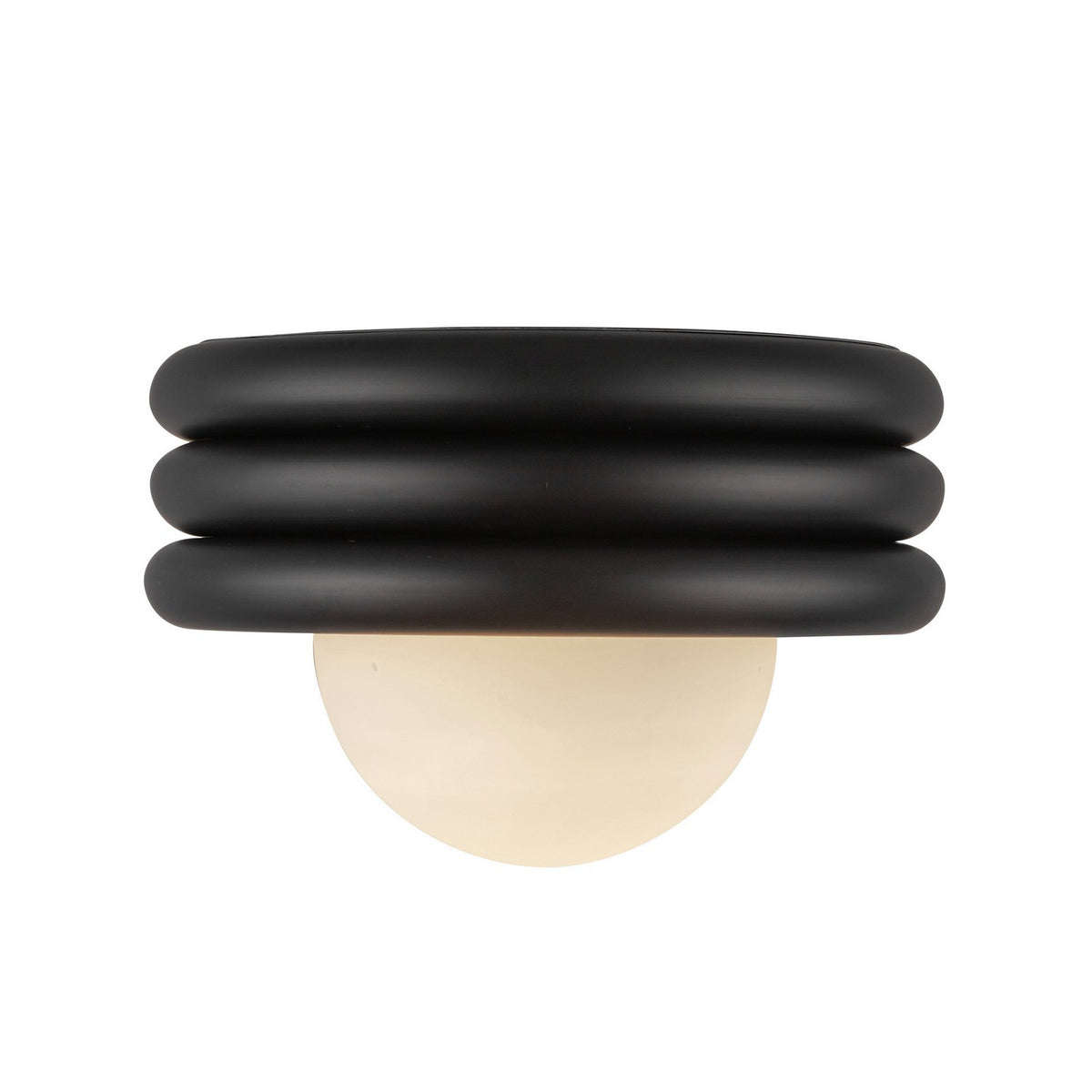 Alora - SF426012MB - One Light Semi-Flush Mount - Harvey - Matte Black