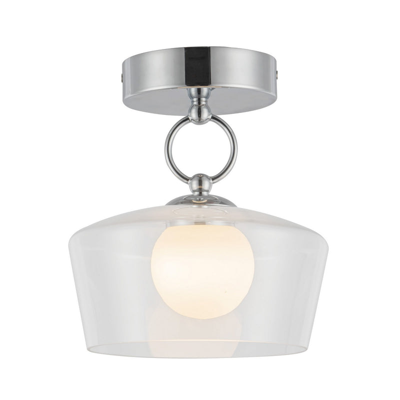 Alora - SF443308CHCL-UNV - LED Semi Flush Mount - Leota - Chrome/Clear Glass