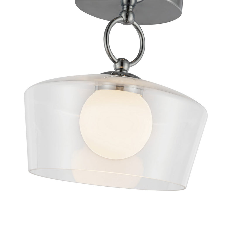 Alora - SF443308CHCL-UNV - LED Semi Flush Mount - Leota - Chrome/Clear Glass