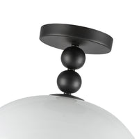Alora - SF459012MBGO - One Light Semi-Flush Mount - Paisley - Matte Black/Glossy Opal Glass