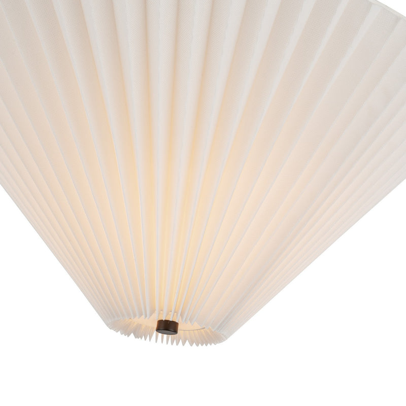 Alora - SF497016MBFW - One Light Semi-Flush Mount - Bridgette - Matte Black/Folded White