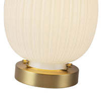 Alora - TL579107BGGR - One Light Table Lamp - Cherise - Brushed Gold/Glossy Ribbed Opal Glass