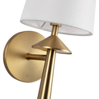 Alora - WV497106BGWL - One Light Vanity - Bridgette - Brushed Gold/White Linen