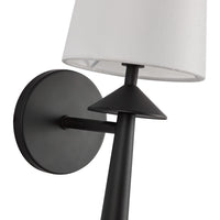 Alora - WV497106MBWL - One Light Vanity - Bridgette - Matte Black/White Linen