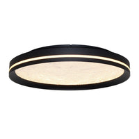 Artcraft - AC6872BK - LED Flush Mount - Luna - Black