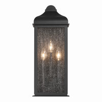 Artcraft - AC8187BK - Three Light Outdoor Wall Sconce - Madrid - Black