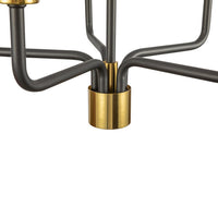 Artcraft - AC12035BB - Five Light Pendant - Providence - Black, Brushed Brass