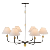 Artcraft - AC12036BB - Six Light Chandelier - Providence - Black, Brushed Brass